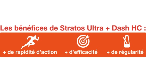 Les bénéfices de Stratos Ultra + Dash HC