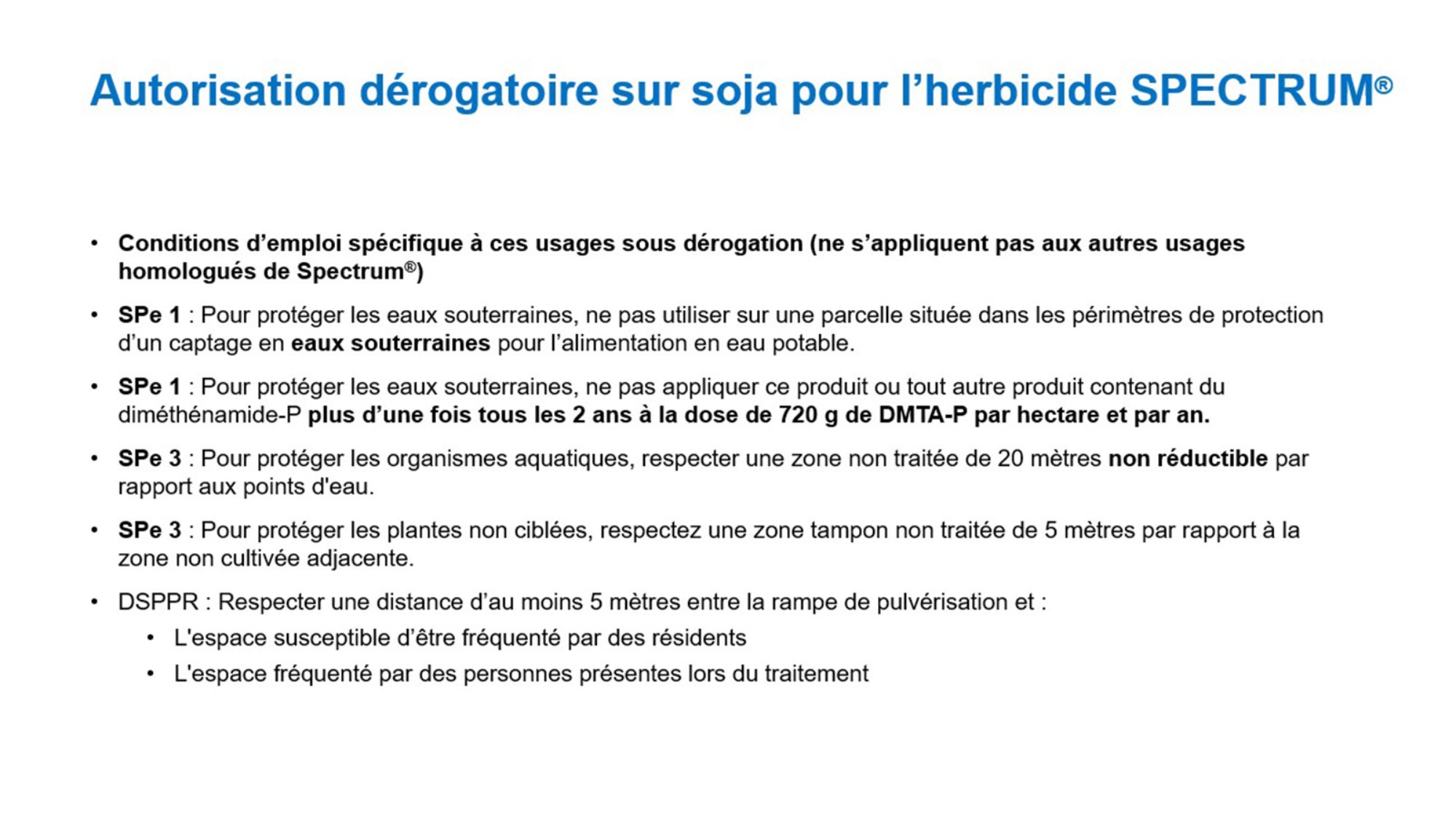 spectrum bonnes pratiques